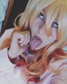Ahegao face from cosplay_and_babes
